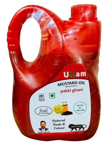 2 Liter Uttam Pakki Ghani Mustard Oil